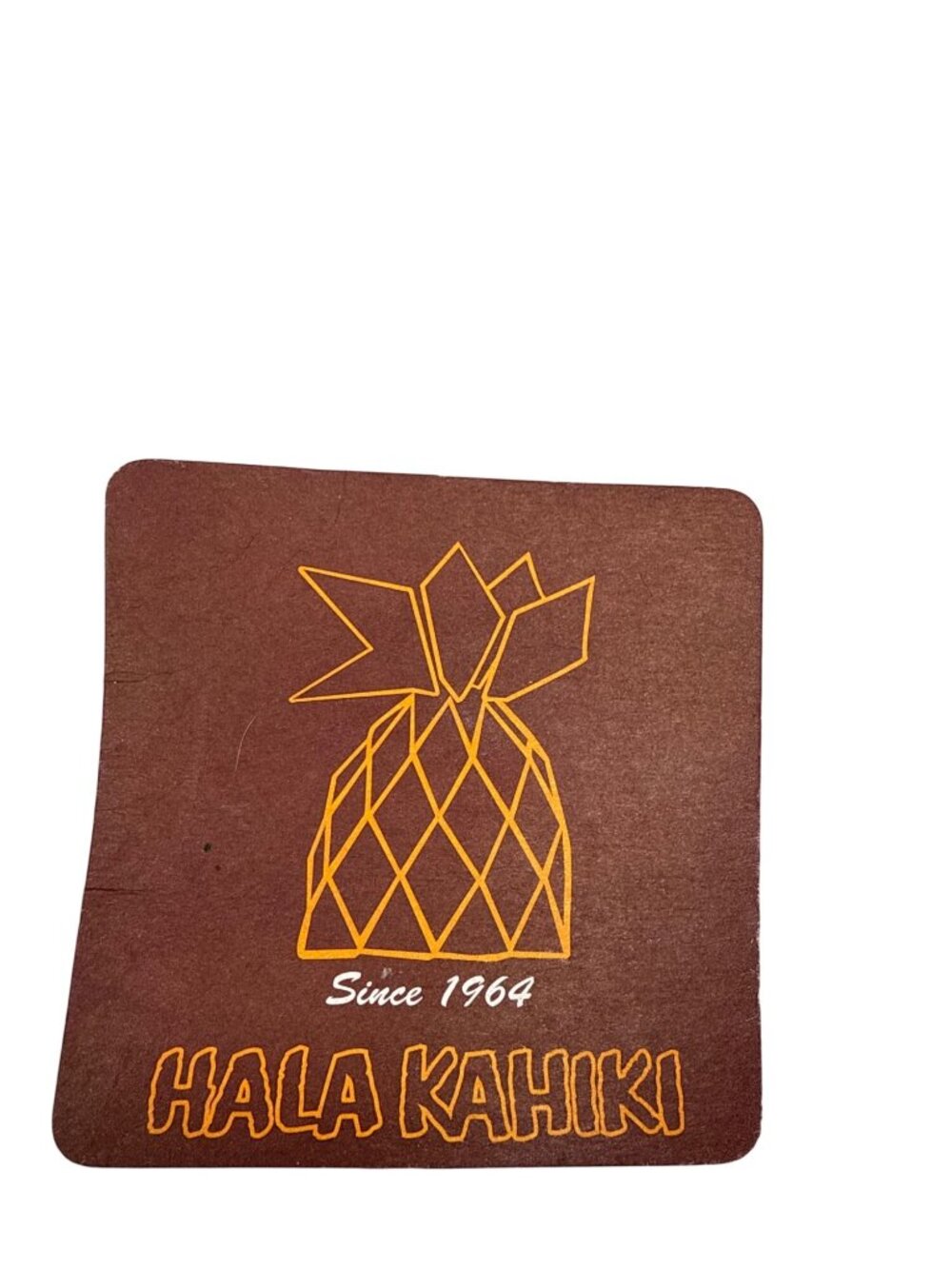 Hala Kahiki Hawaiian Tiki Bar Lounge Drink Cup Coaster Vacation Souvenir